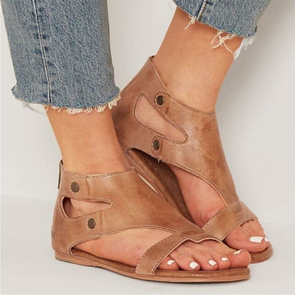 Bed Stu Soto Sandal Tan Rustic Leather